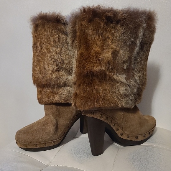 Paloma Barcelo Fur platform shoes - Picture 2 of 2